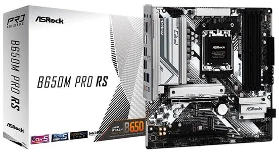 ASRock B650M PRO RS Hovedkort - AMD B650 - AMD AM5 socket - DDR5 RAM - Micro-ATX