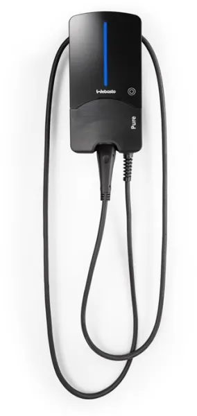 Webasto Pure Ladeboks 22 kW Type 2 Black Edition med 4,5 m kabel - Integrert Type B jordfeilbryter