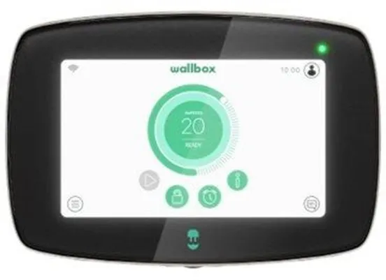 Wallbox Commander 2 ladeboks med Wi-Fi, 22 kW, 5 meter, Type 2, svart