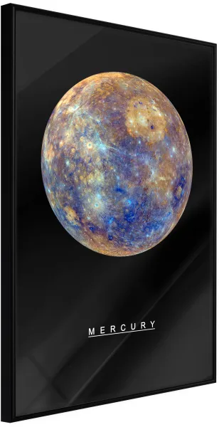 ARTGEIST Plakat med ramme - The Solar System: Mercury Gull med passepartout 30x45