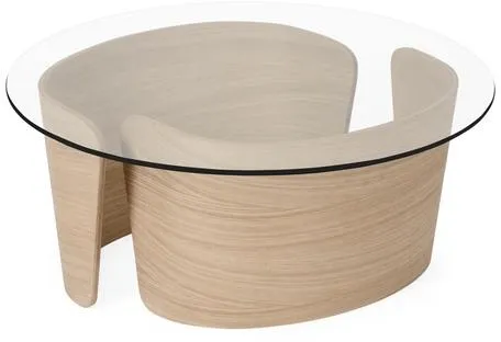 Sibast Furniture No 7 Lounge Sofabord Ø70 Lav Hvit Oljet Eik/Glass