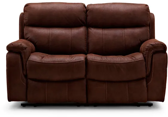 HAGA Arizona 2 kinosofa m. el-recliner - brunt mikrofiberstoff