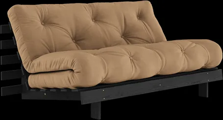 Karup Design Roots Sovesofa Med Roots Madrass 160x200 Mocca/Sortlakkert