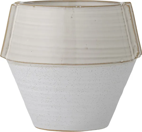 Zaki, Urtepotte, hvit, steingods